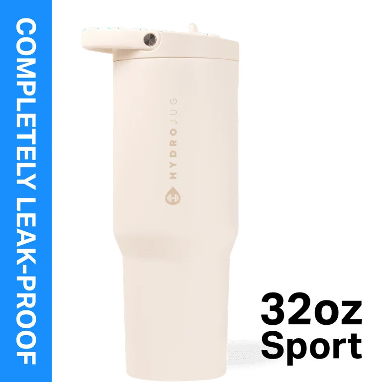 HydroJug Sport - Stainless Steel Tumbler with Straw 32oz, Vacuum Insulated, Leakproof Water Bottl... | Walmart (US)
