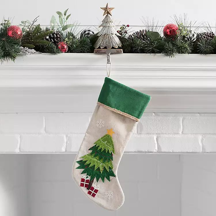 Rustic Christmas Tree Stocking | Kirkland's Home