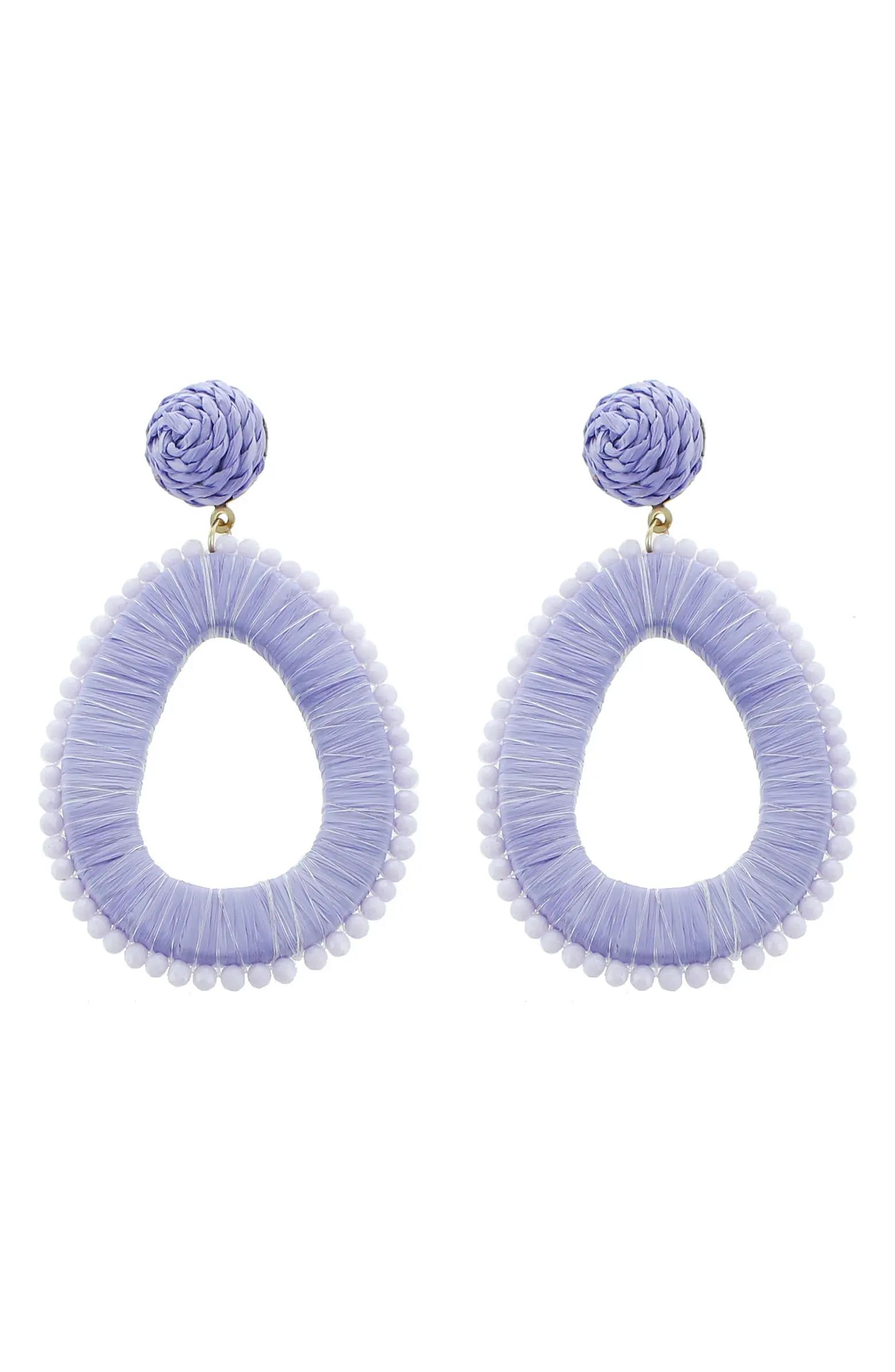 Raffia Wrapped Teardrop Earrings | Nordstrom