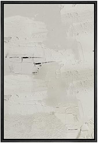 SIGNWIN Framed Canvas Print Wall Art White Grunge Paint Stroke Collage Abstract Shapes Illustrati... | Amazon (US)