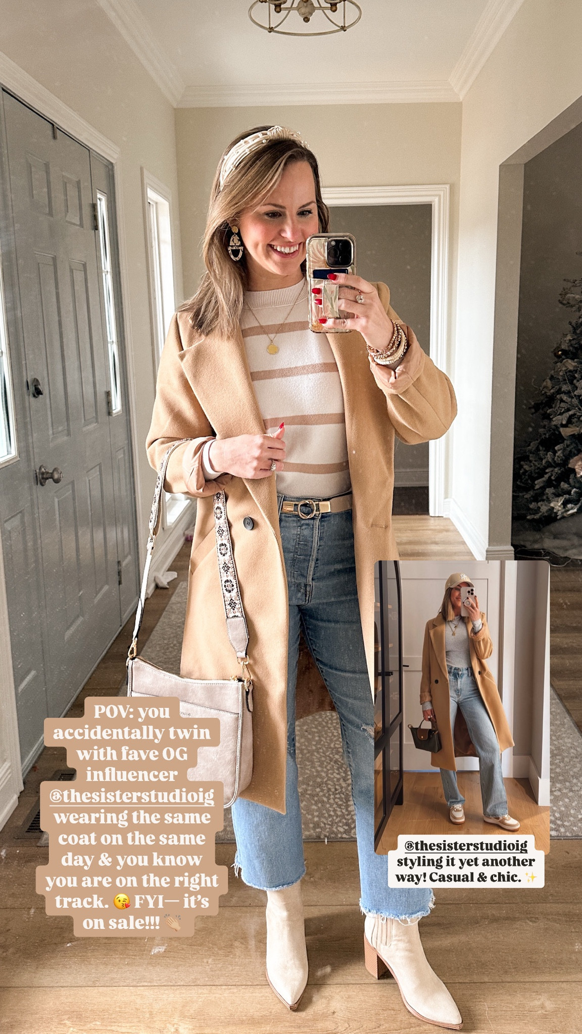 Casual but elevated everyday outfit for winter. 

When you find yourself accidentally twinning with @thesisterstudioig Jen reed, you know you’re on the right track! 😘 the viral coat we are wearing is on sale on Amazon!! 👏🏼 

Love how versatile this wool coat is! Can be dressed up with boots and a sweater—casual with sneakers and a hat— or even with a dress for a winter wedding!  



#LTKGiftGuide #LTKSeasonal #LTKSaleAlert