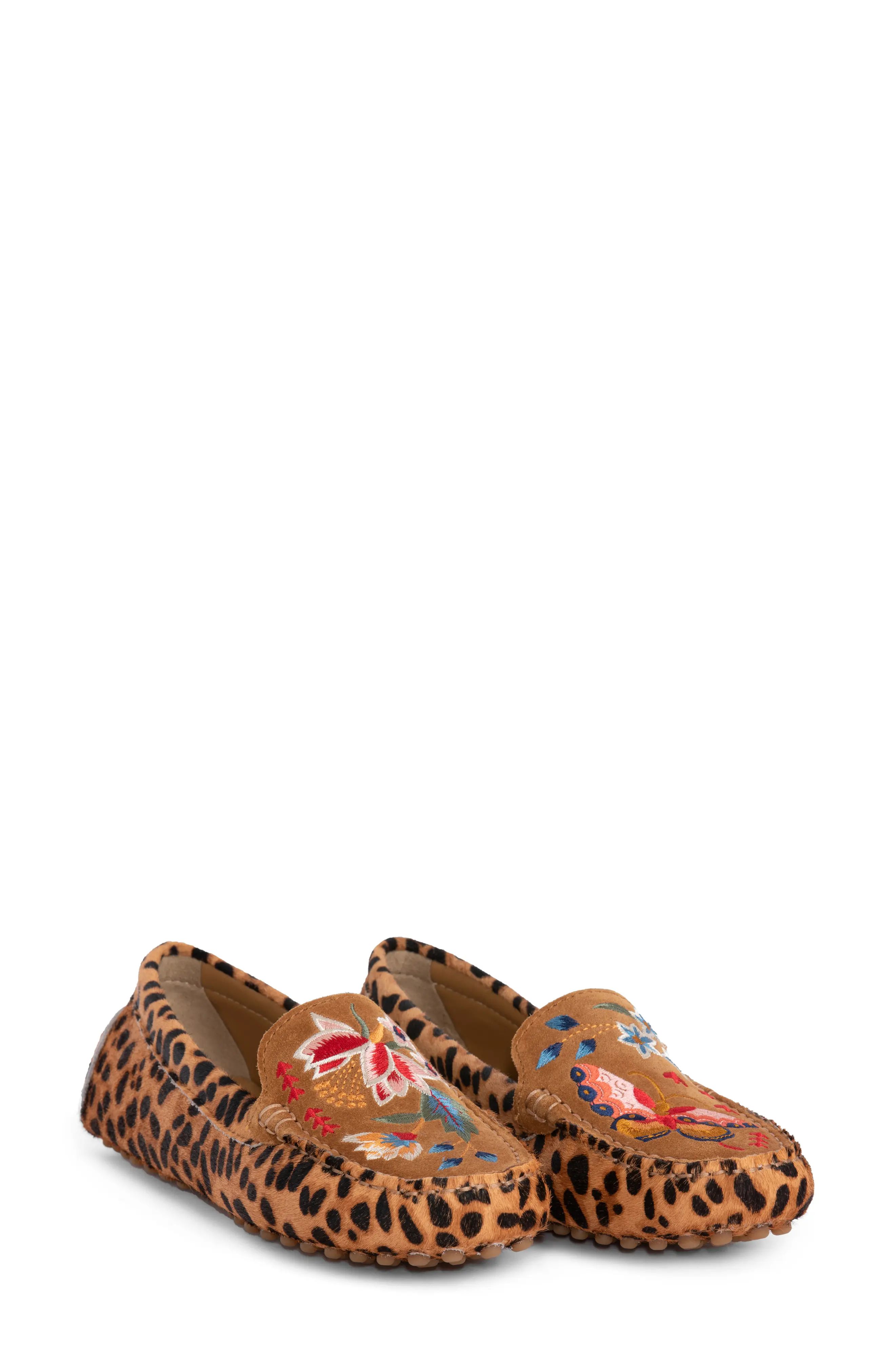 Johnny Was Taline Leopard Print Genuine Calf Hair Moccasin in Multi at Nordstrom, Size 9.5 | Nordstrom