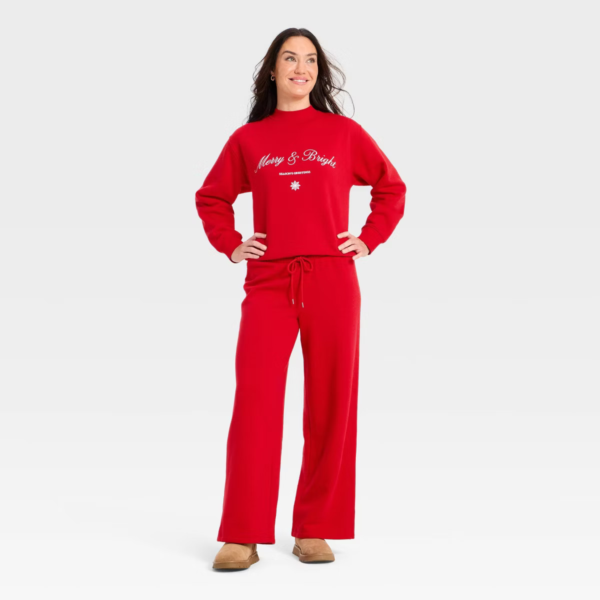Women's Mid-Rise Straight Leg Pull-On Pants - Universal Thread™ Red S | Target