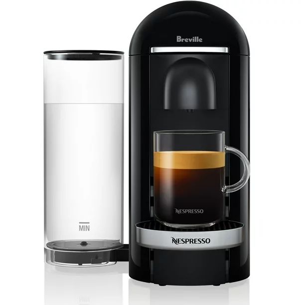 Breville Nespresso Vertuo Plus Deluxe Coffee & Espresso Single-Serve Machine in Piano Black - Wal... | Walmart (US)