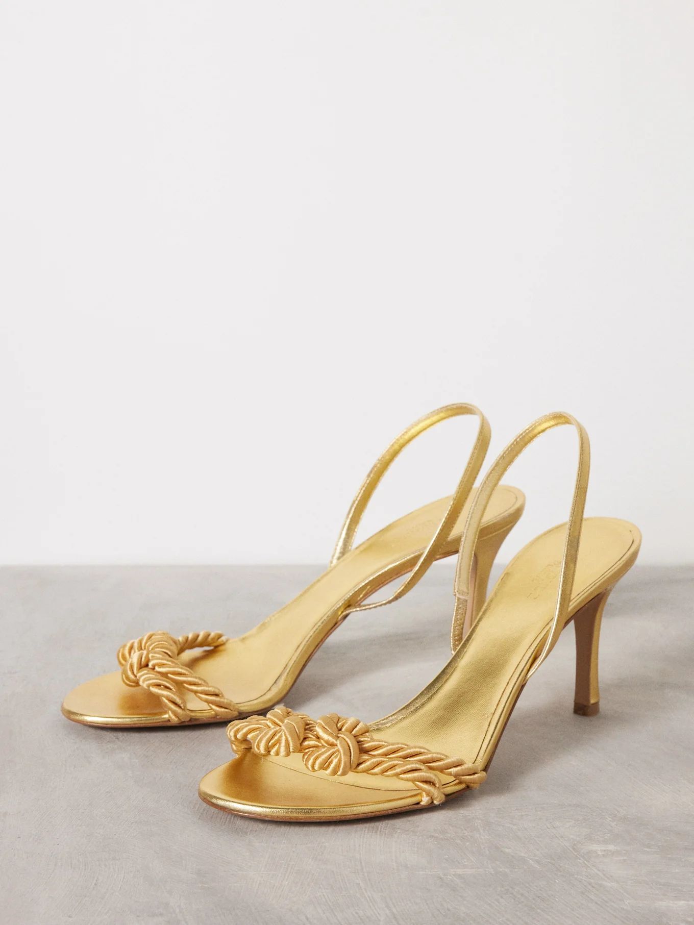 Rope 80 metallic-leather sandals | Le Monde Beryl | Matches (US)
