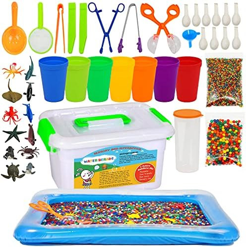 40000PCS Water Beads for Kids Non Toxic , 50PCS Large Water Gel Beads,Sensory Bin Kit with 1 Funn... | Amazon (US)