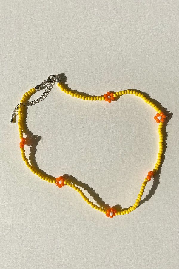 Alice Soft Choker - Orange/Yellow Beads | Lisa Says Gah