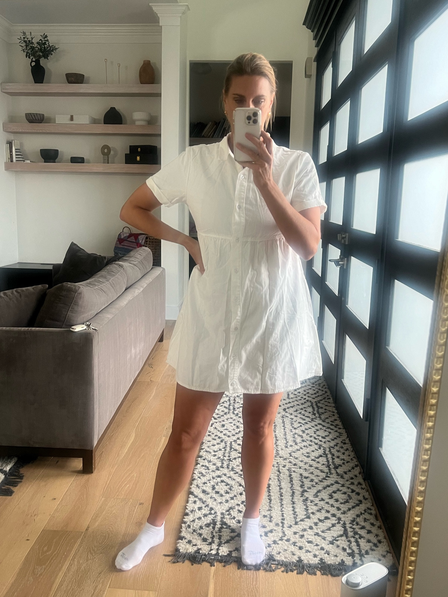 I ordered this white shirt dress for this weekend’s Ole Miss “wear white” game and I was very impressed with the quality. I know oftentimes white dresses are see through. I have a hot pink sports bra on in the pic and you can’t even tell. It is thick and still it’s lightweight. Highly recommend if you’re looking for a last minute quick order. 

#olemiss #olemisswearwhite #wearwhite #whitedress #whiteshirtdress #amazondress #dress #gamedaydress #hottytoddy #gorebs #footballgamedress #casualdress

#LTKU #LTKFindsUnder50 #LTKStyleTip