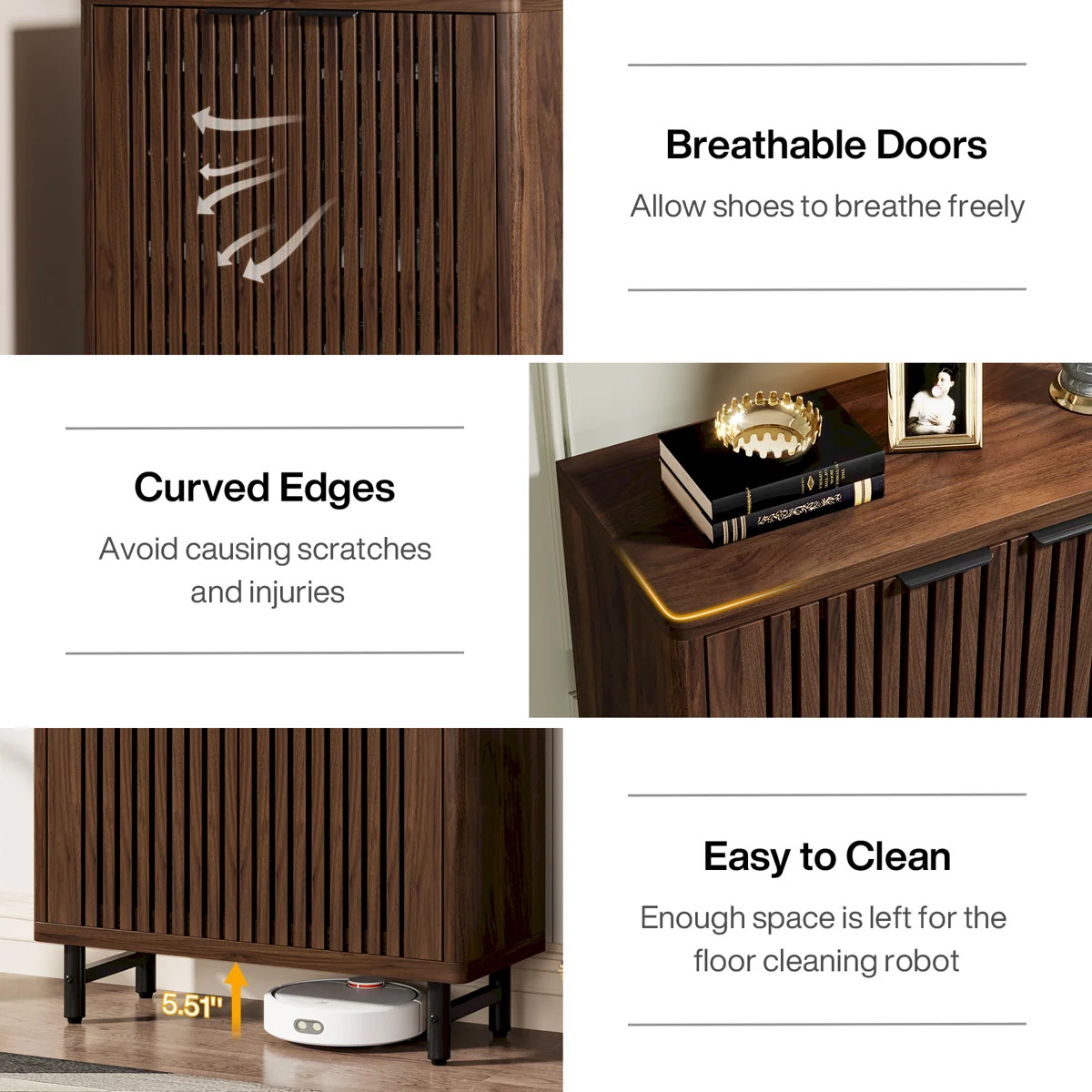 Acanthe 24 Pair Shoe Storage Cabinet with 2 Shutter Doors | Wayfair North America