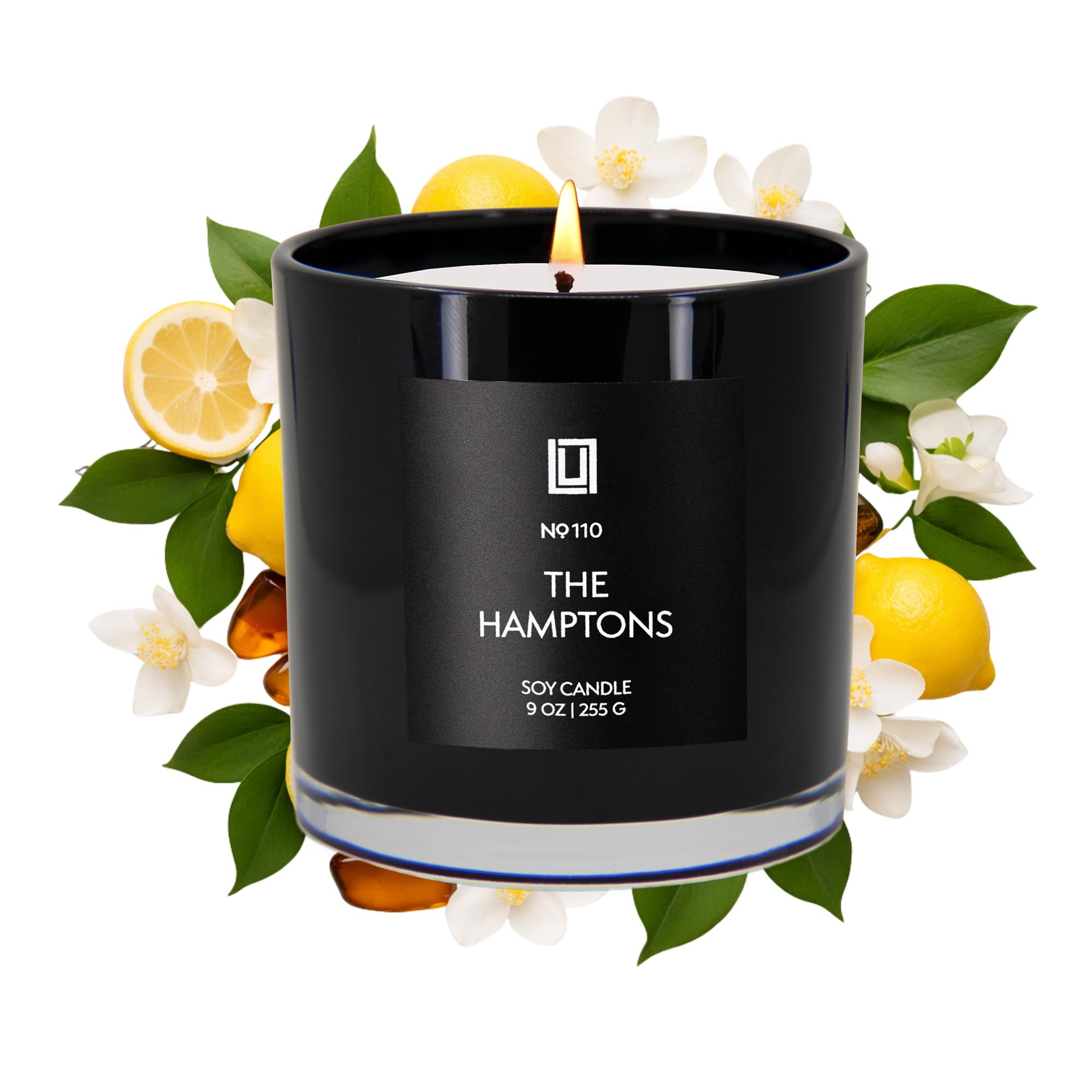 Lulu Candles | The Hamptons - Fresh Citrus & Ocean Mist | Luxury Scented Soy Jar Candle | Hand Po... | Amazon (US)