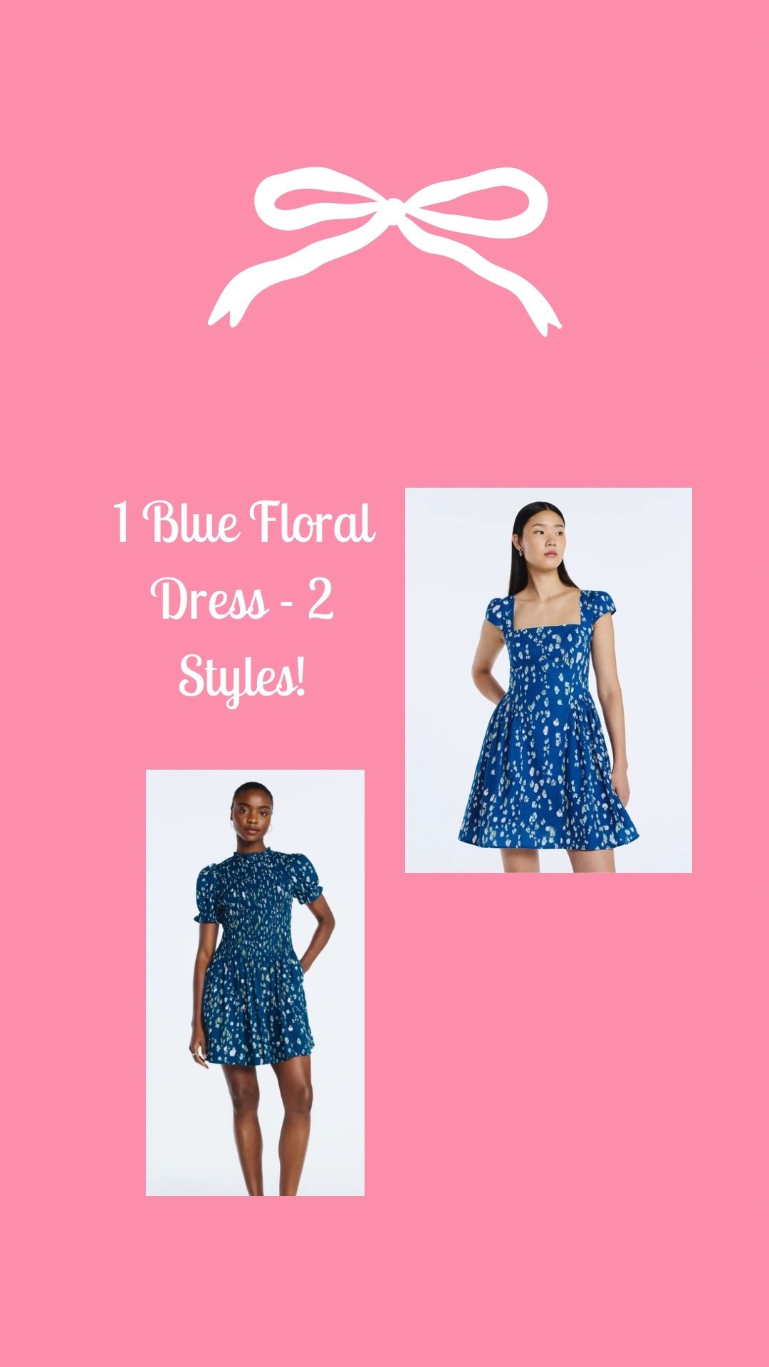 1 Blue Floral Dress - 2 Styles! 

#LTKMidsize #LTKSeasonal #LTKSaleAlert