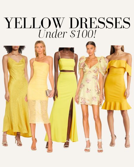 Yellow dresses under $100! Spring wedding guest dress, spring wedding, cocktail dress

#LTKstyletip #LTKunder100 #LTKwedding
