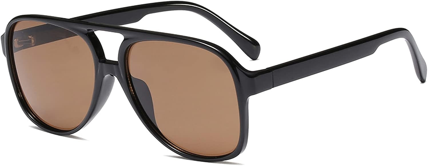 YDAOWKN Classic Vintage Aviator Sunglasses for Women Men Large Frame Retro 70s Sunglasses UV400 | Amazon (US)
