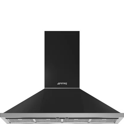 48" 600 CFM Ducted Wall Mount Range Hood SMEG Finish: Matte Black | Wayfair North America