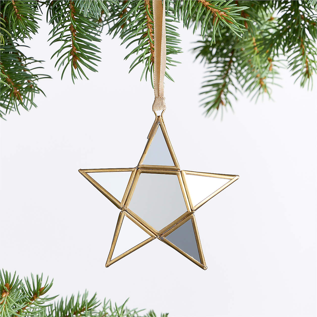 Mirror Glass Star Christmas Tree Ornament + Reviews | Crate & Barrel | Crate & Barrel