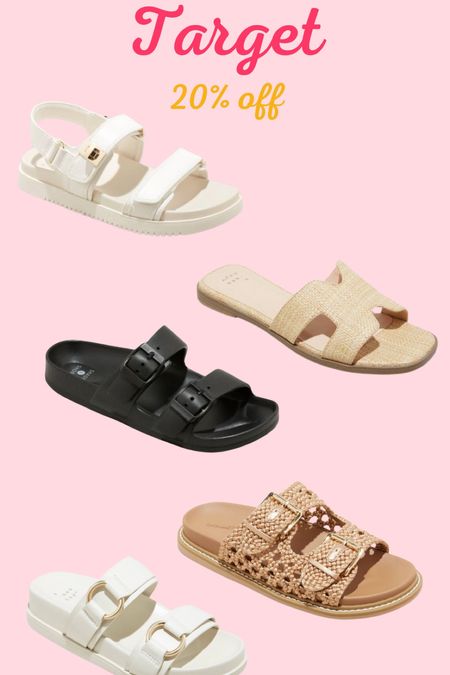 Target sandals on sale! 20% off! Perfect for summer 

#LTKfindsunder50 #LTKshoecrush #LTKsalealert