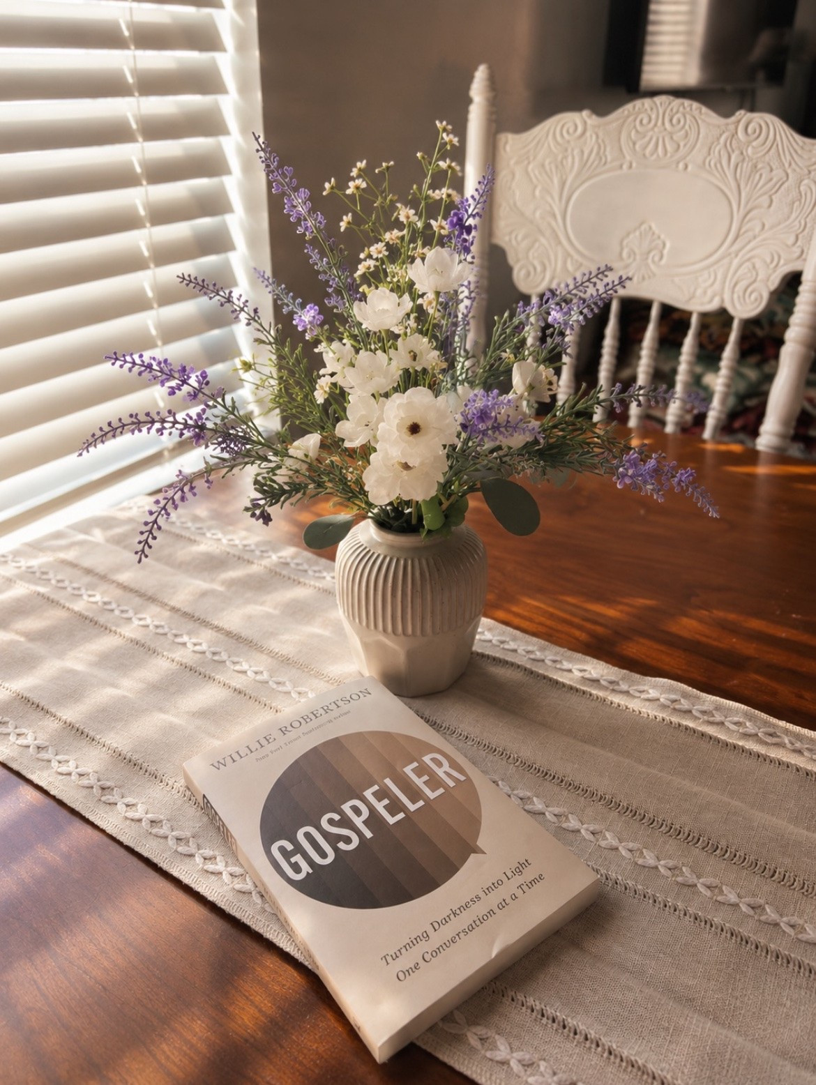 little things making home feel a little more put together 🤍

I’ve had this little Hearth & Hand vase for a while and still love it so much. Unfortunately, this exact one isn’t sold anymore, but I found a few similar neutral ceramic vases that give the same look and linked them here.

I filled mine with simple faux white florals + a little lavender and paired it with a neutral table runner and a book I’m currently reading. I love how easy little setups like this are - nothing fancy, just a few pieces that make the dining table feel warmer and a little more finished.

If you’re looking for neutral home decor, Hearth & Hand style decor, faux floral arrangements, ceramic vases, dining table centerpiece ideas, cozy home decor, or simple everyday table styling, I linked similar finds so you can recreate the look. 🤍

#LTKStyleTip #TargetHome #HearthAndHand #NeutralHomeDecor #DiningTableDecor #FauxFlorals #CozyHome

#LTKxWalmart #LTKHome #LTKdayinmylife