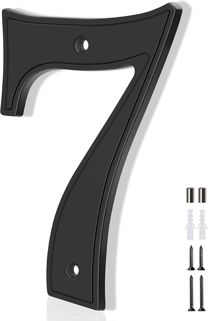 House Numbers 7, Emotionlite House Address Numbers, Black Large Modern House Numbers for Outside,... | Amazon (US)