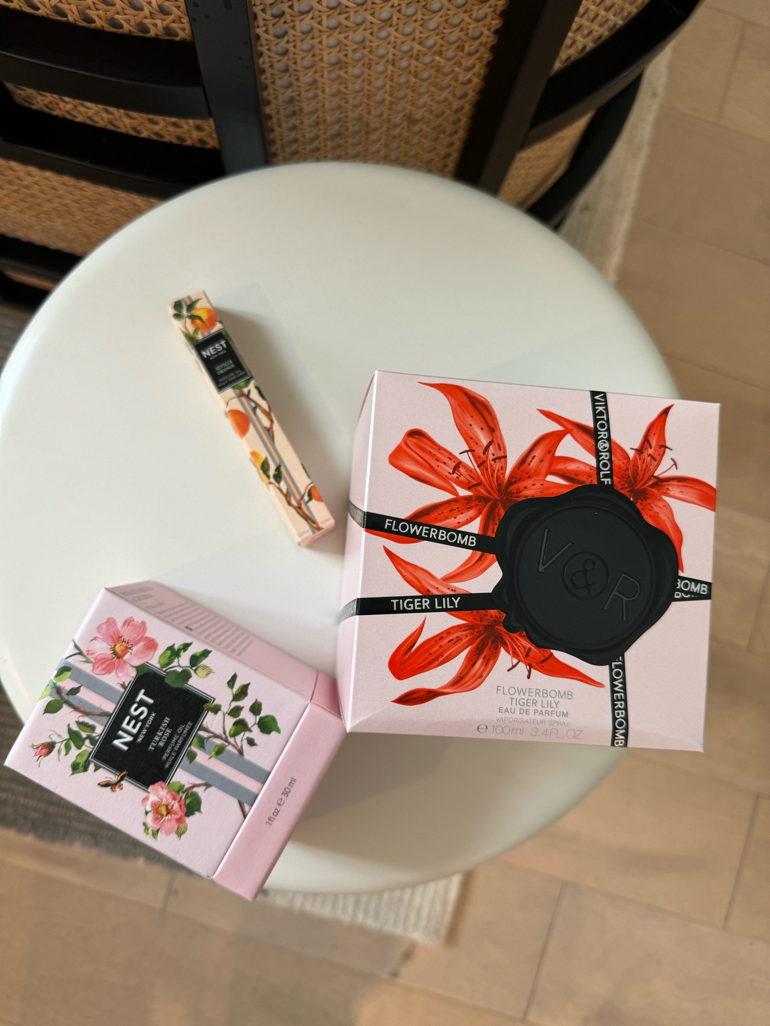 Hey besties!! So I recently went to Sephora to pick up some smell goods! The Viktor & Rolf flower bomb Tiger Lily is amazing 😻 and the Nest Fragrance Oil in Turkish Rose!! Wow 🤯. I got the smaller Nest oil in Seville Orange 🍊 I’m obsessed. 

#LTKGiftGuide #LTKbeauty