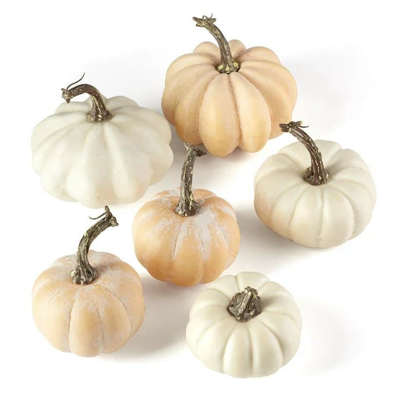 Fall Artificial Assorted Creamy White Pumpkins | Walmart (US)