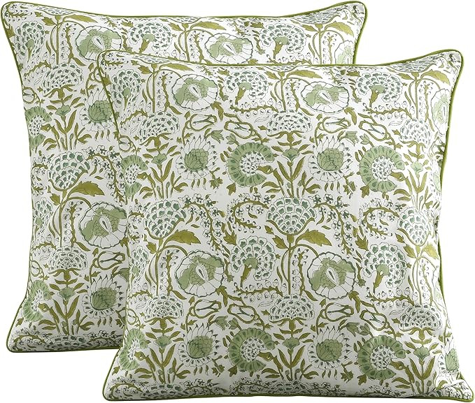 CPC Throw Pillow Covers for Couch, 24x24 Inch Decorative Couch Pillows for Living Room, 100% Cott... | Amazon (US)