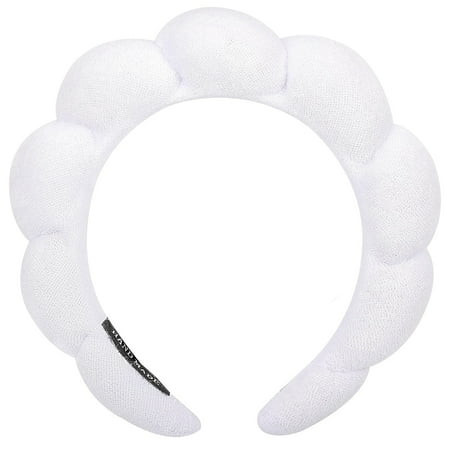 DADHOT Spa Headbands for Washing Face or Facial, Headbands for Women - Puffy Makeup Headbands for Face Washing, Mask, Skin Treatment (White) | Walmart (US)