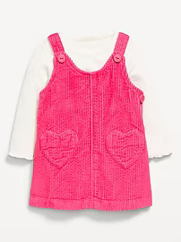 Long-Sleeve Ribbed T-Shirt and Corduroy Dress Set for Baby | Old Navy (US)