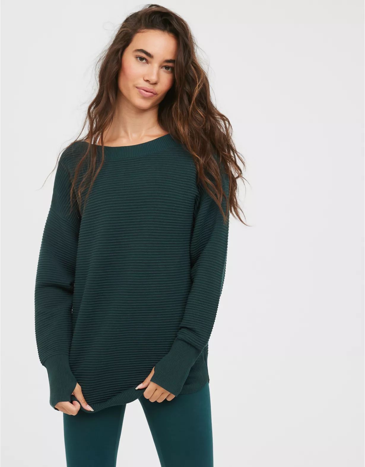 OFFLINE by Aerie Home Stretch Off The Shoulder Sweater | Aerie