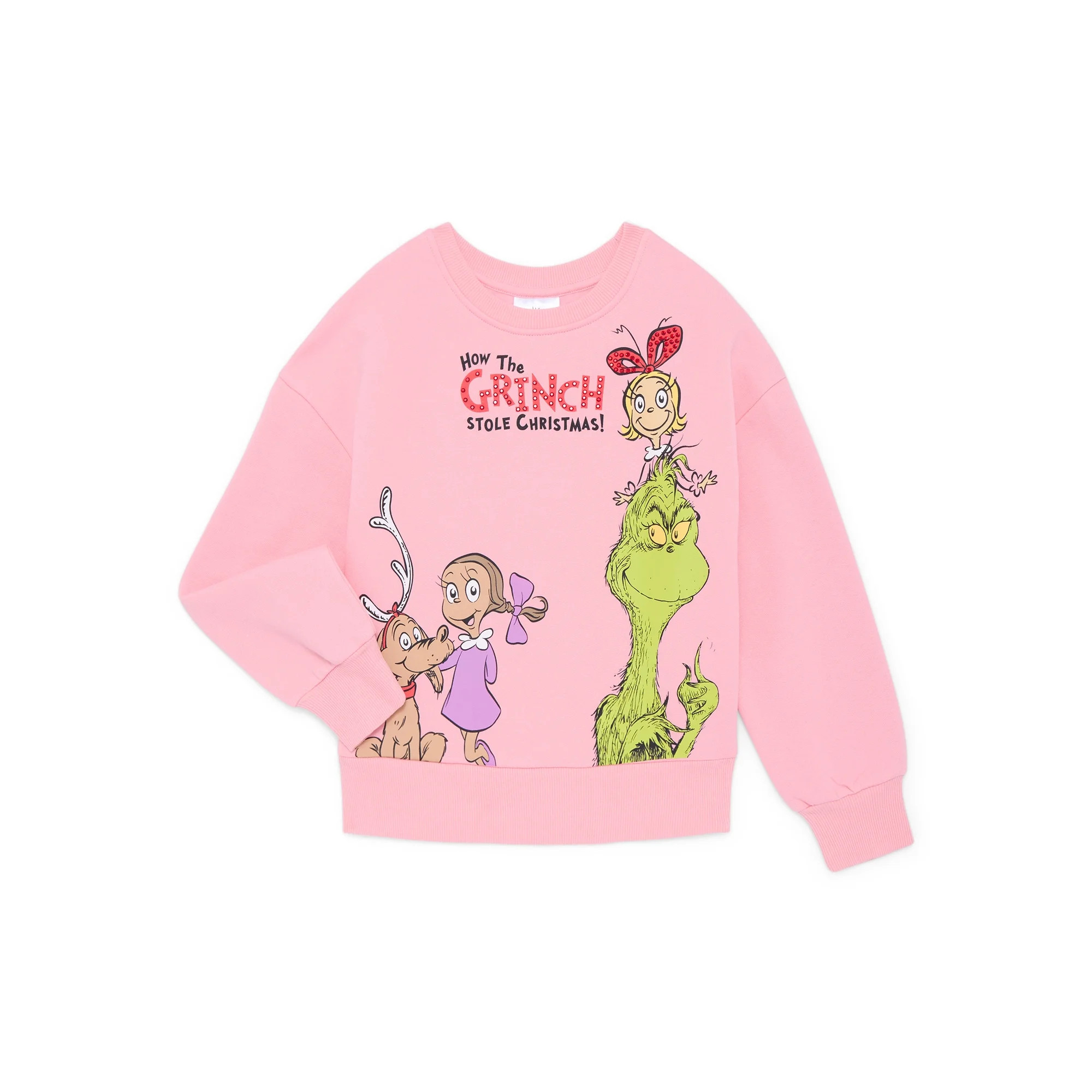 Dr. Seuss Grinch Girls Graphic Fleece Sweatshirt, Sizes 4-16 | Walmart (US)