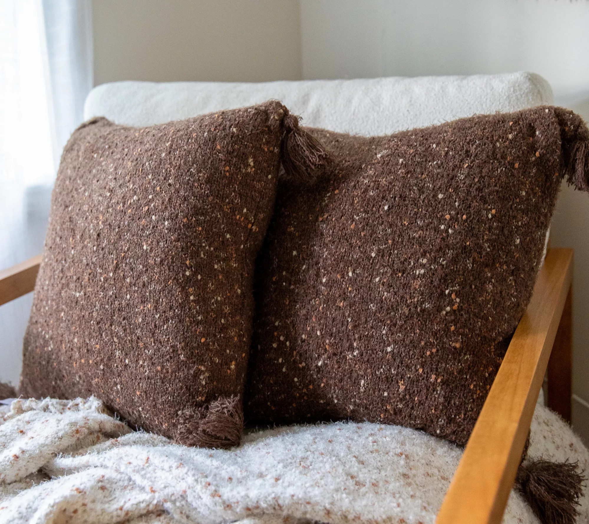 Make Your Selection: Set of 2 Decorative Boucle Pillows by Lauren McBride | QVC