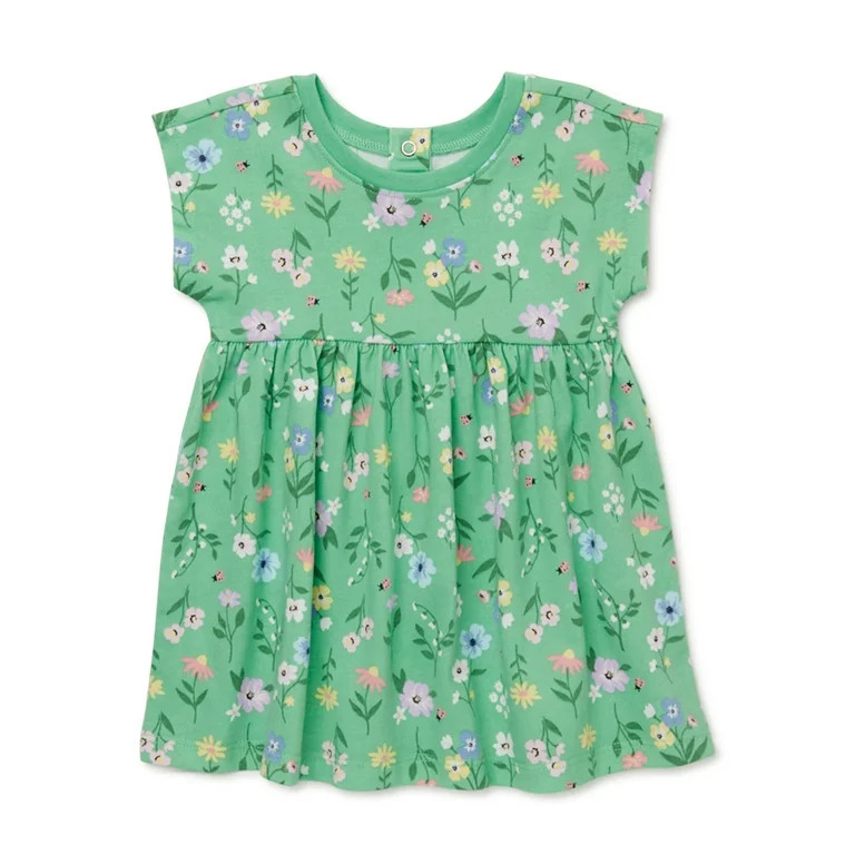 Garanimals Baby Girl Short Sleeve Print Dolman Dress, Sizes 0-24 Months | Walmart (US)