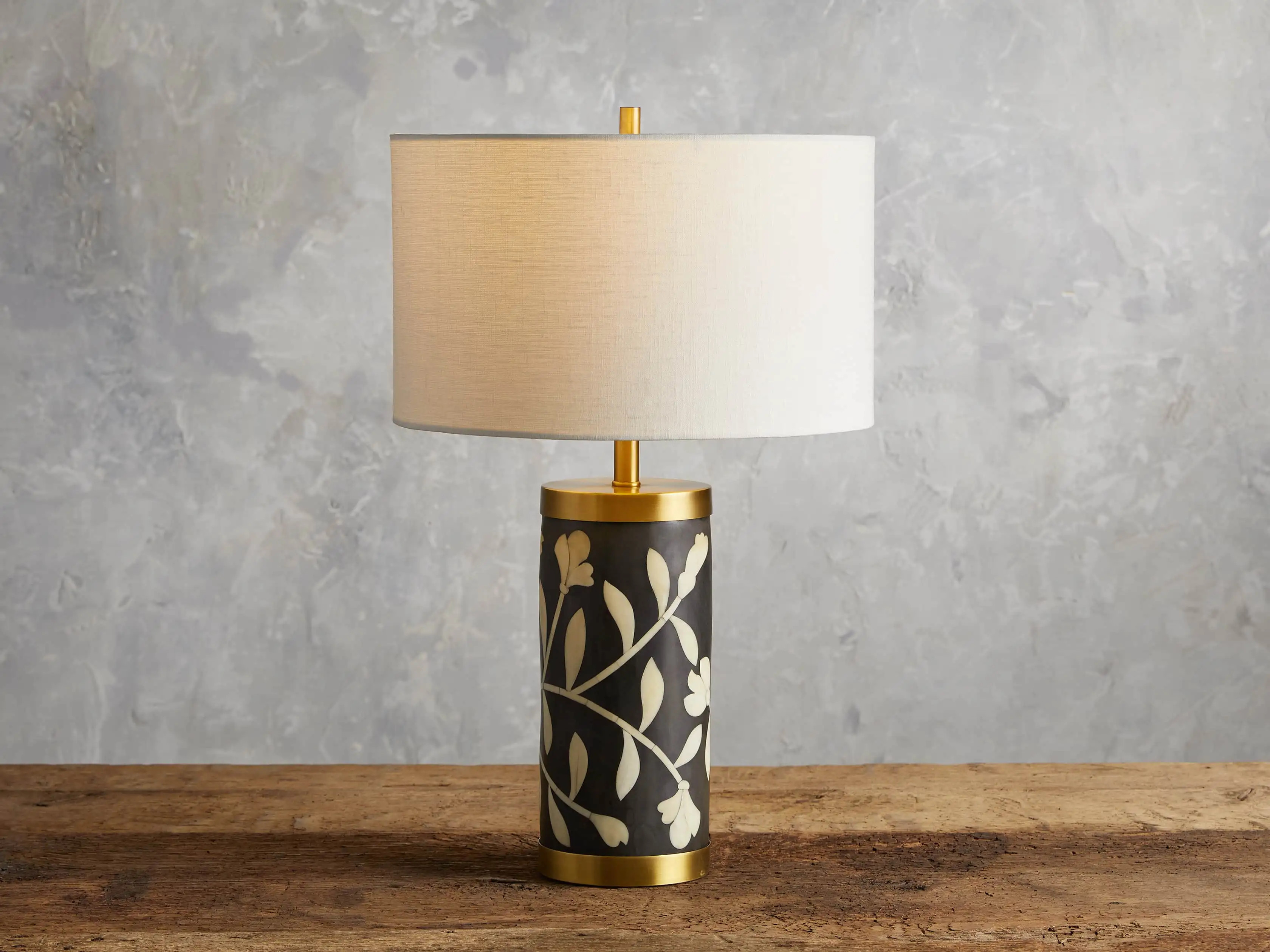 Divya Table Lamp in Night | Arhaus