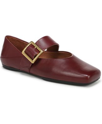 Franco Sarto Women's Oakes Square Toe Ballerina Flats - Black Leather | Macy's