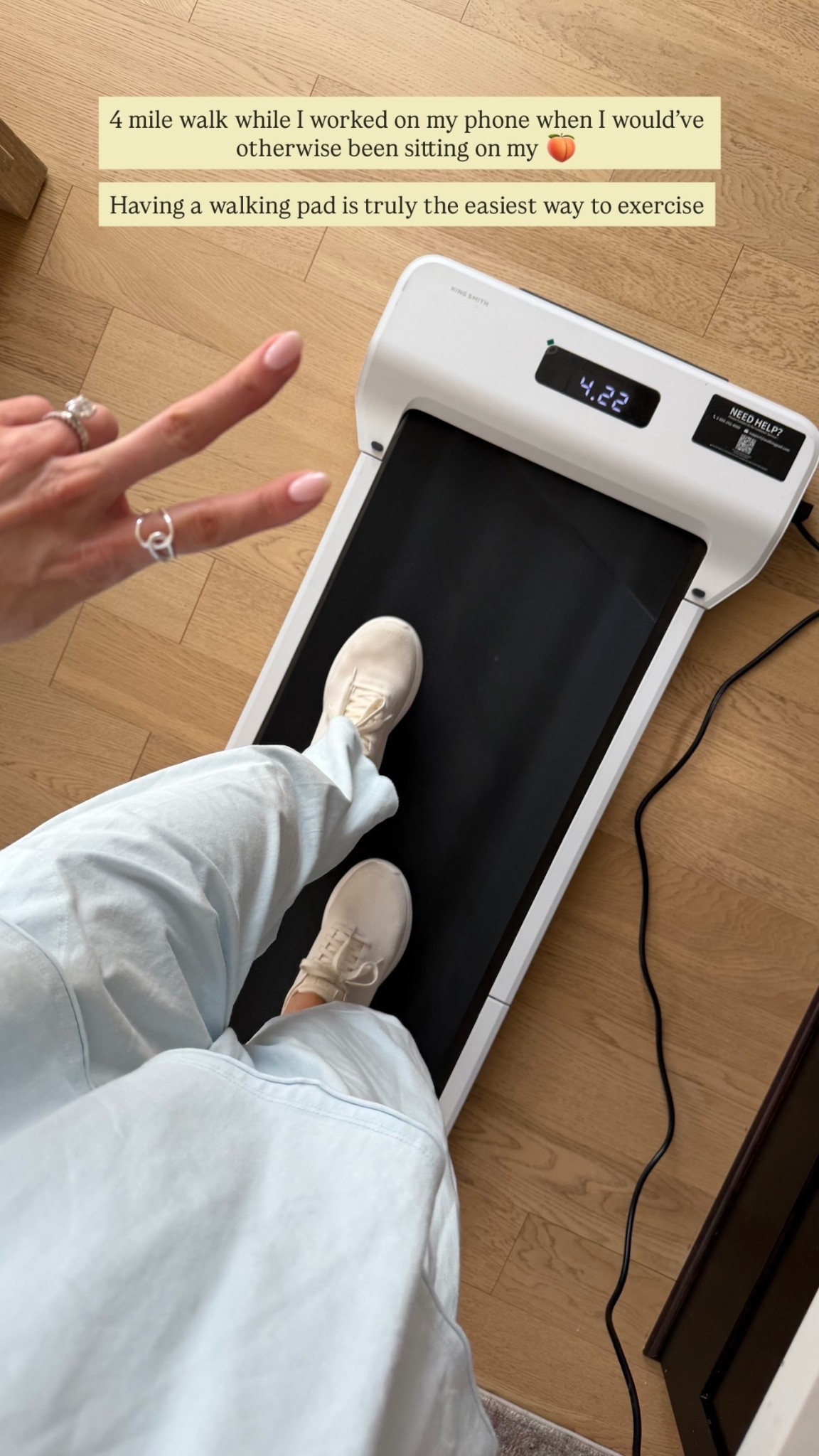 4 mile walk while I worked on my phone when I would’ve otherwise been sitting on my 🍑

Having a walking pad is truly the easiest way to exercise