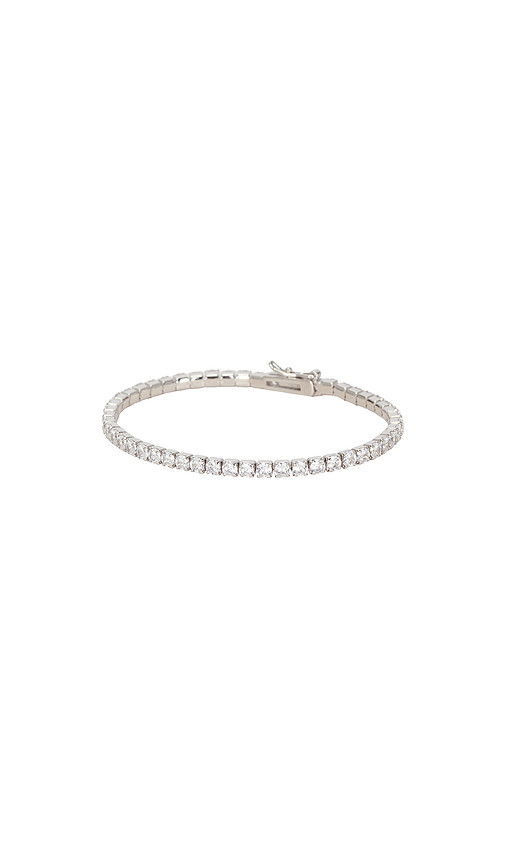 SHASHI The Line Tennis Bracelet in Metallic Silver. | Revolve Clothing (Global)