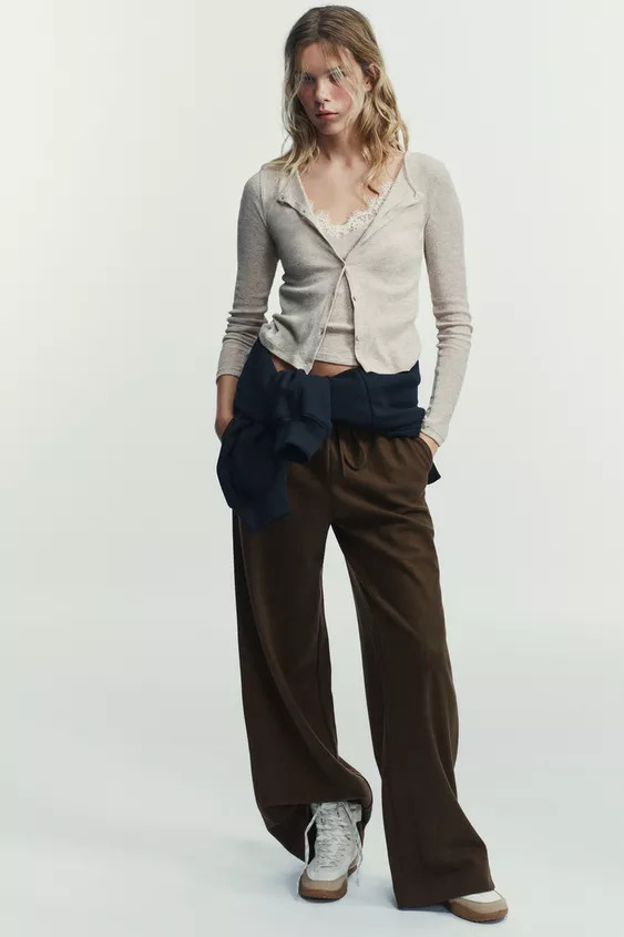 PALAZZO TROUSERS WITH TIE | Zara UK