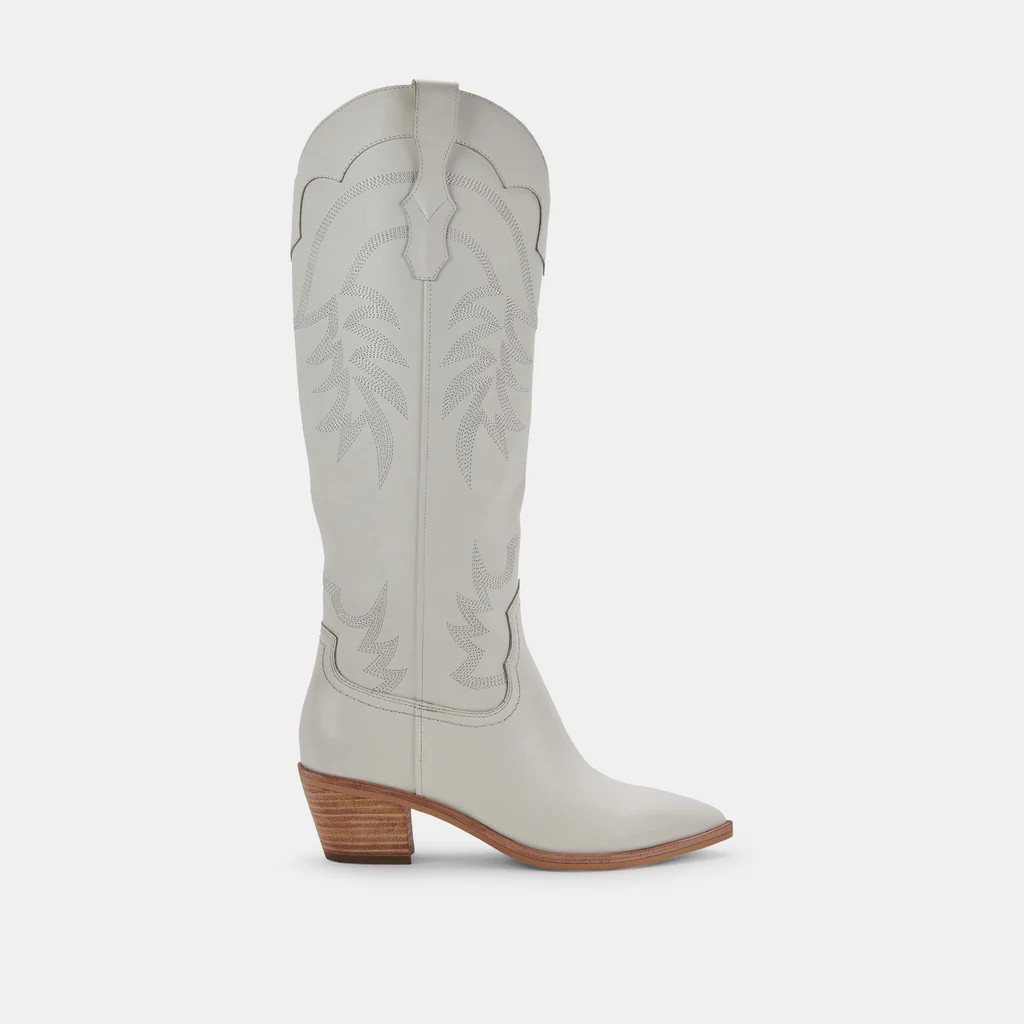 SOLIDA BOOTS WHITE LEATHER | DolceVita.com