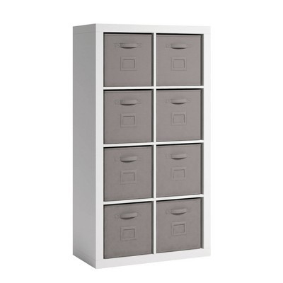 57.87" 8 Cubbies Stow Away Organizer White - Sauder: Storage Bookcase with Metal Hardware | Target
