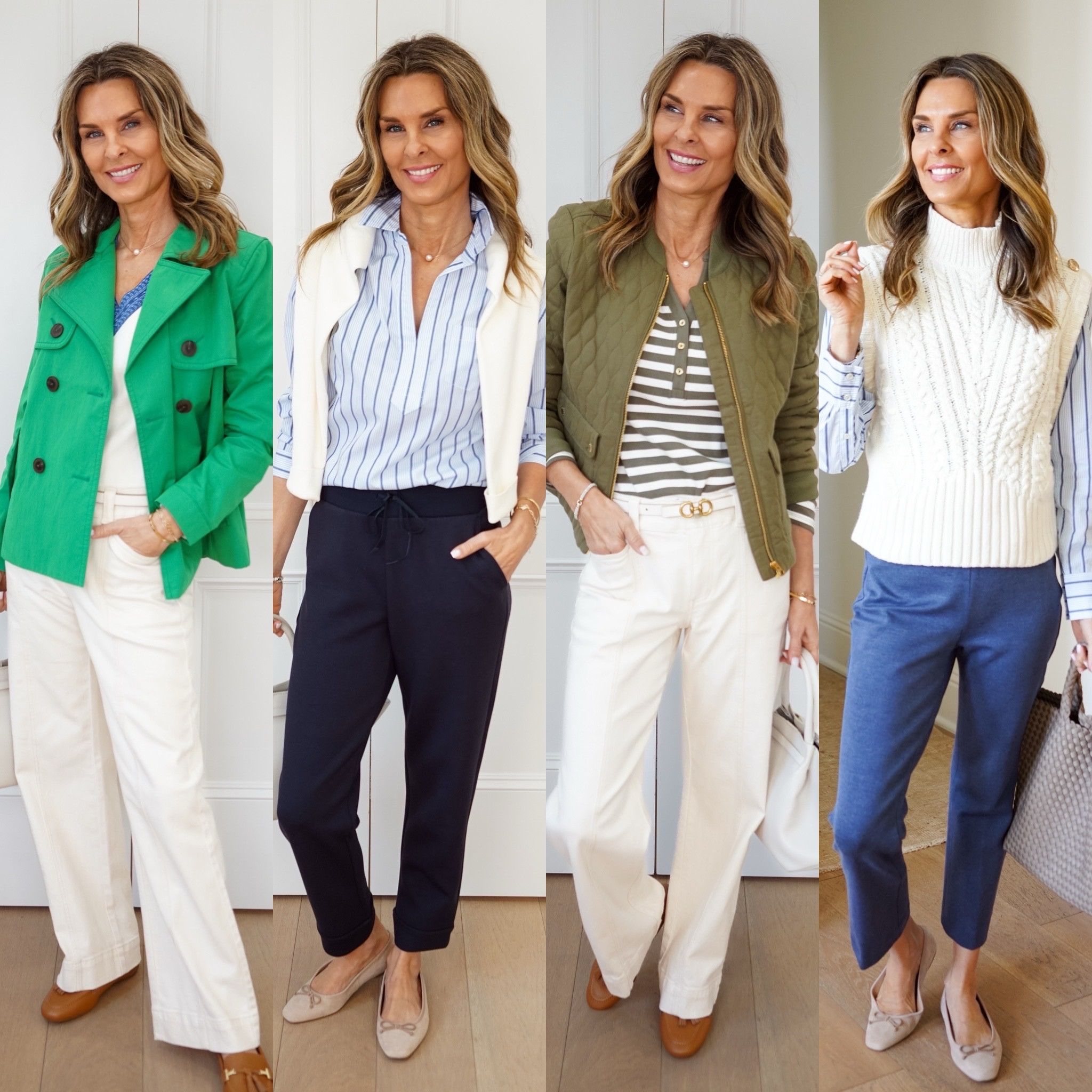 Talbots new arrivals  AirKnit pants and Montauk pants are TTS, wearing petite, I like the shorter length. Tops & quilted bomber are in Small except the cable knit mock neck is XS. Trench coat is Petite Small  I’m 5’6

#LTKOver40 #LTKStyleTip #LTKSeasonal