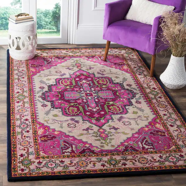 SAFAVIEH Handmade Bellagio Georgina Modern Oriental Wool Rug - On Sale - Overstock - 13324991 | Bed Bath & Beyond