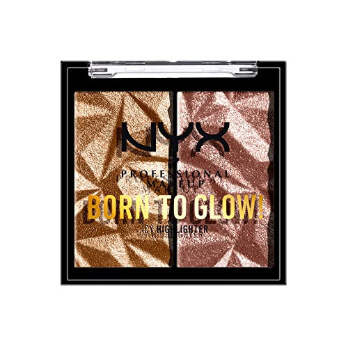 NYX PROFESSIONAL MAKEUP Born To Glow Icy Highlighter Duo - Bout The Bronze | Amazon (US)