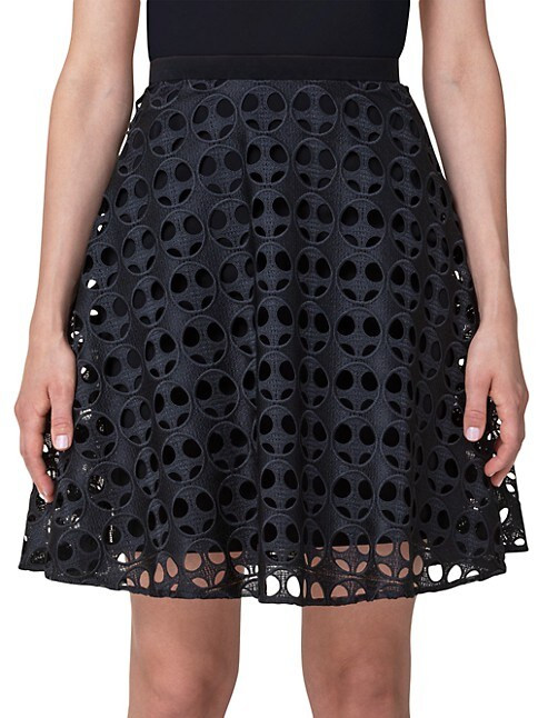 Embroidered Dot Flared Skirt | Saks Fifth Avenue