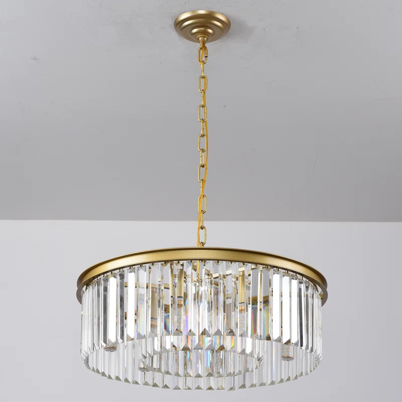 Geboe 6 - Light Crystal Dimmable Drum Chandelier | Wayfair North America