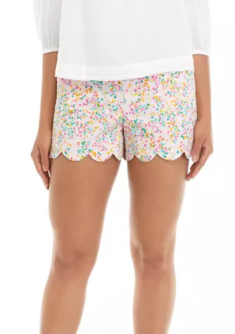 Women's Printed Scallop Inch Shorts | Belk