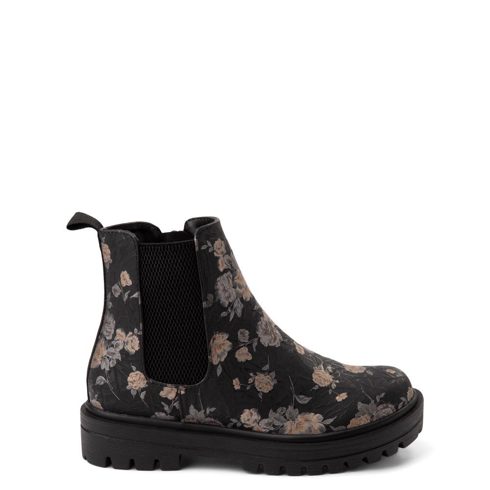 Sarah-Jayne Floral Chelsea Boot - Little Kid / Big Kid - Black / Multicolor | Journeys