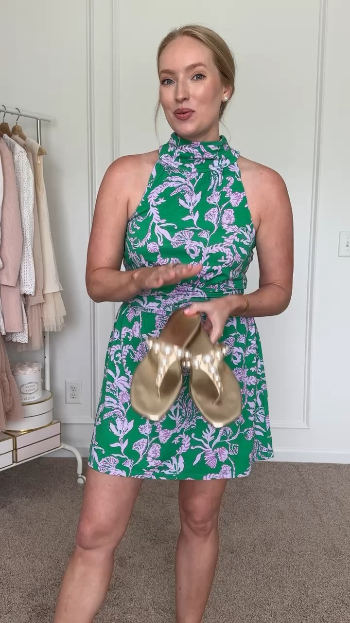 Lilly Pulitzer New Arrival! These are the prettiest gold sandals with pearl detail! And they are super comfortable! If in between sizes I recommend sizing up, I’m wearing size 9. Summer shoes // summer sandals // comfortable sandals // dressy sandals // Lilly Pulitzer sandals 

#LTKTravel #LTKShoeCrush #LTKStyleTip