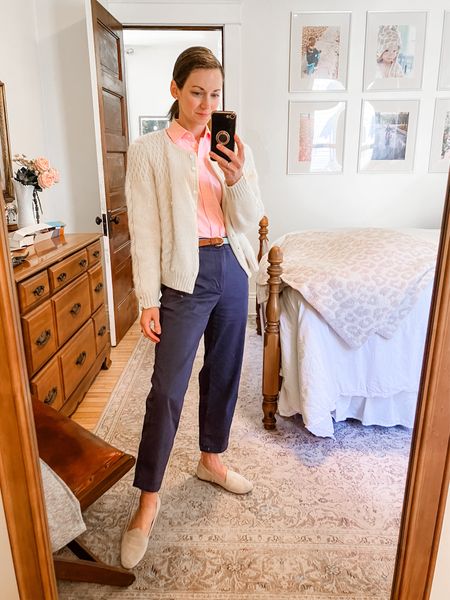 Preppy spring outfit!
Sweater is vintage. 
Wearing size XXSP J.Crew Factory shirt. 
Size 00P Gap Factory pants. 
Size 6 Birdies loafers, 20% off all Birdies with code MODERNPETITEDAILY_Birdies. 
Petite outfit. Spring outfit. Preppy outfit. Colorful outfit  

#LTKfindsunder50 #LTKstyletip #LTKSeasonal
