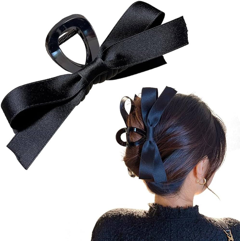 Bow Hair Claw Clip for Women Girls,Bow-knot Hair Claw Clips Barrettes for Thick Thin Hair,Big Bow... | Amazon (US)