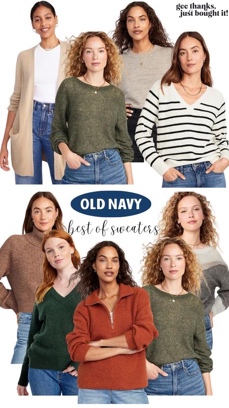 Old Navy - Sweaters - Cardigans - Half Zips - Stripes - Fall Outfits - Cute Fall Outfits - Fall Fashion Essentials - Fall Style Essentials 

#LTKSeasonal #LTKstyletip