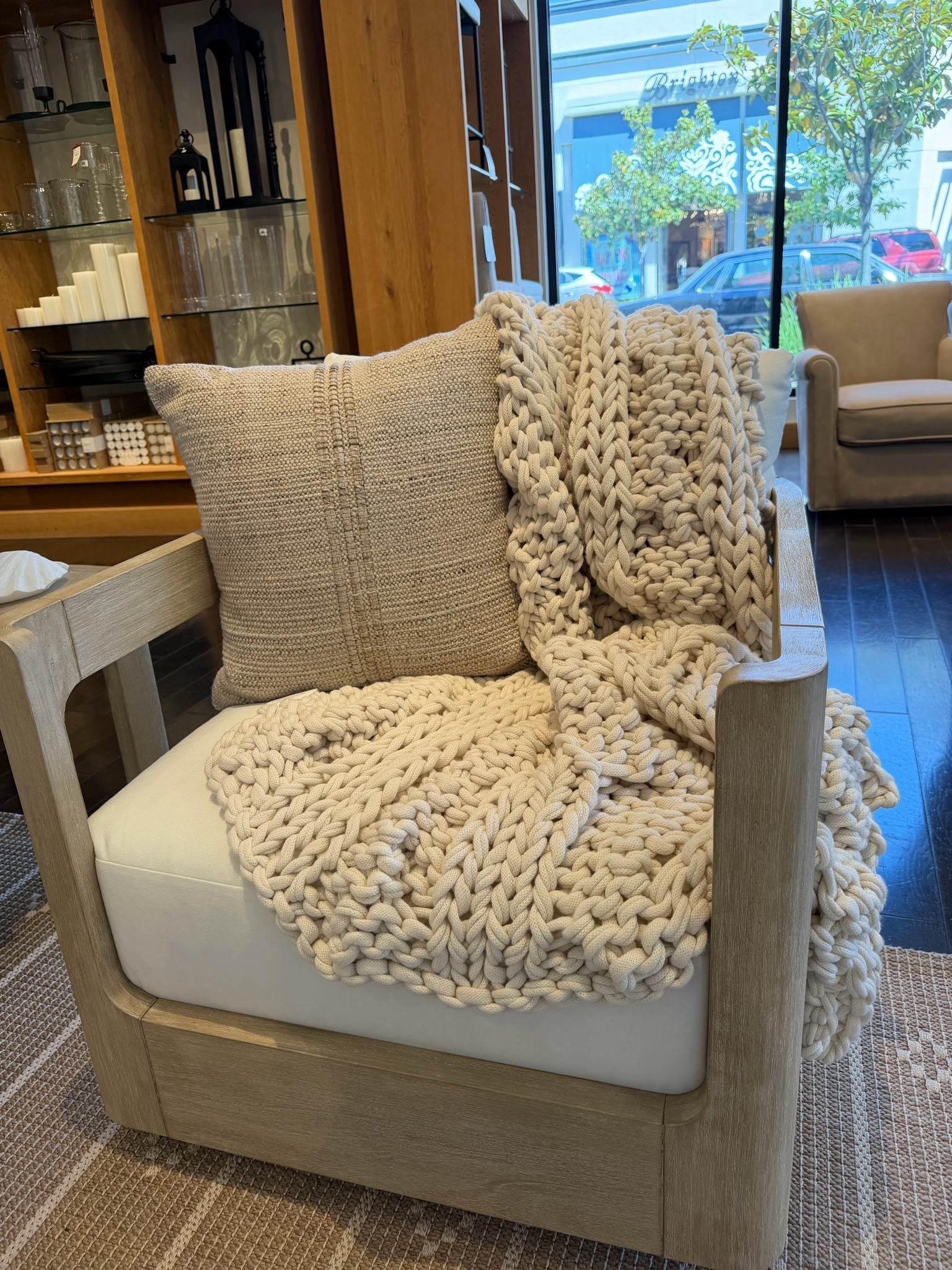 Outdoor Swivel Chair and knit blanket.

Outdoor furniture, outdoor living.

#LTKHome #LTKSeasonal